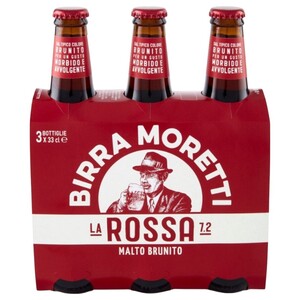 Birra Moretti Rossa Glass 33Cl X3