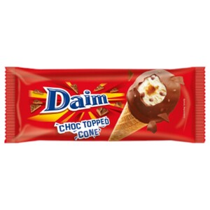 Daim Ice Cream Chocolate Topped Cone 100Ml