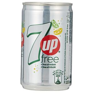 7Up Free Carbonated Soft Drink, Cans, 155 Ml 15 Pcs