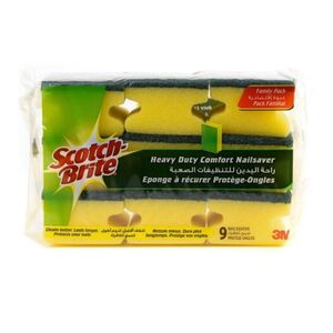 3M Scotch Brite Heavy Duty Family Pack Nail Save Sponge 9 Pcs Price Offer