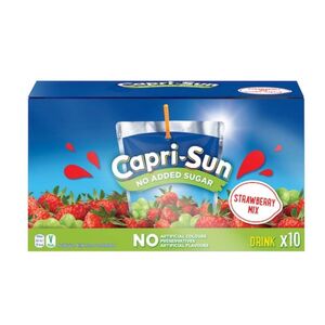 Capri-Sun No Added Sugar Strawberry Mix Juice 200 Ml Pack Of 10