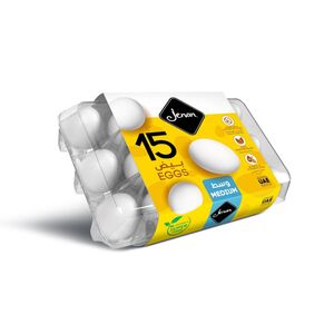 Jenan White Egg Medium 15 Pcs