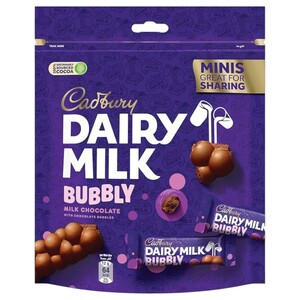 Cadbury Dairy Milk Minis Bubbly Milk Chocolate 156G