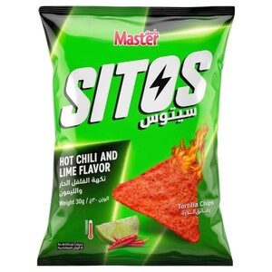Master Tortilla Chips Hot Chili And Lemon 80G