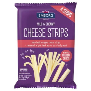 Emborg Cheese Strips 21G X4