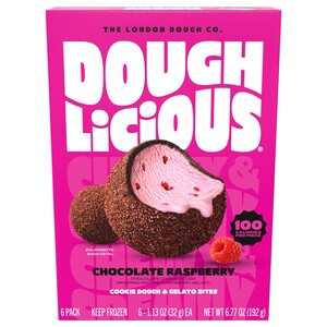 Doughlicious Chocolate Raspberry Cookie Dough & Gelato Bites 192G