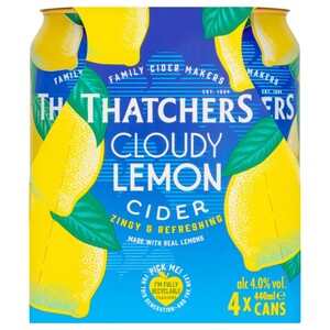 Thatchers Cloudy Lemon Cider 440Ml X4