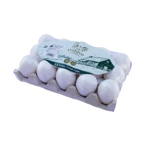 Golden Farms 15 White Eggs