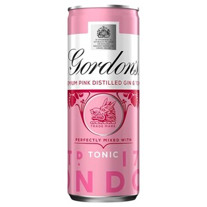 Gordon's Premium Pink Distilled Gin & Tonic 250Ml