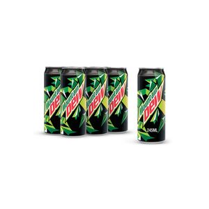 Mountain Dew Carbonated Soft Drinks 245 Ml X6