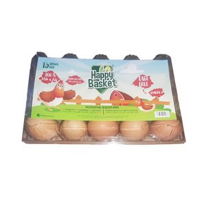 Happy Basket Eggs Red Balade Carton 15Pcs