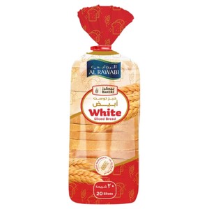 Al Rawabi Slice Bread White 20 Pieces 550G
