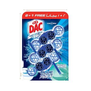 Dac Toilet Cleaner Blue Active Eucalyptus 50G X 3 Offer