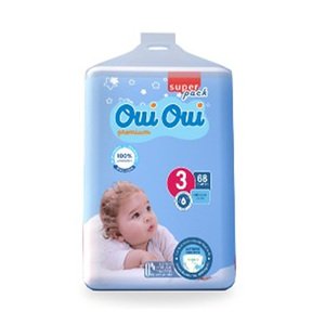 Oui Oui Baby Diapers N.3 5-9Kg 68Pcs