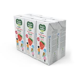 Meliha Organic Uht Strawberry Milk 6X180ml