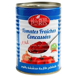 Le Petit Paris Tomates Faiches Concassees A L'ail 400G