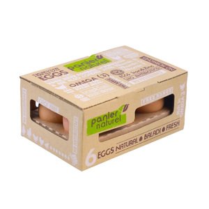 Panier Naturel Eggs Red 6 Pcs
