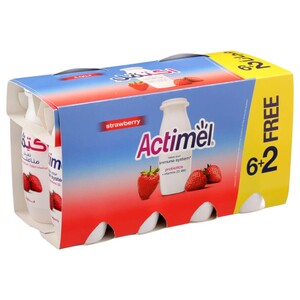 Al Safi Actimel Milk Strawberry 93Ml X8