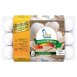 Saha Selenium White Eggs Medium 15 Pieces