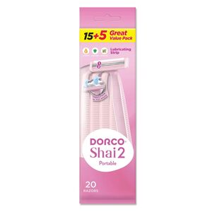 Dorco Shai 2 Women Disposable Razor 15+5 Pcs
