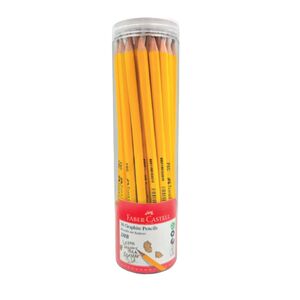Faber Castell Hexa Hb Black Lead Pencil With Eraser Jar Of 30 Pcs