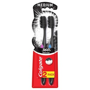Colgate Toothbrush Brilliant Star Charcoal 2 Pieces