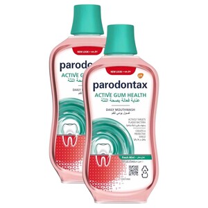 Parodontax Mouthwash Daily Gum Care Fresh Mint 300Ml X2
