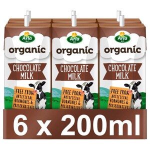 Arla Milk Chocolate Organic 200Ml X6
