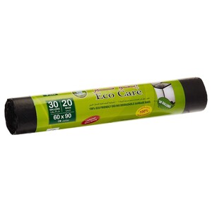 Eco Care Garbage Bags Roll Black 60 X 90Cm 20 Bags