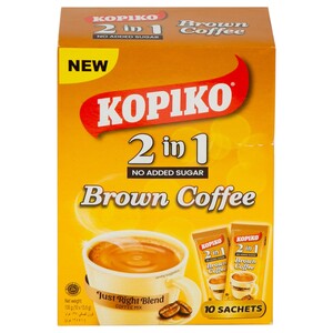 Kopiko Brown Coffee 2 In 1 Sugar Free 13.5G X10
