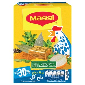 Maggi Chicken Stock Cubes Less Salt 18G X24