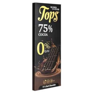 Tops Dark Chocolate 75% Cocoa 50G