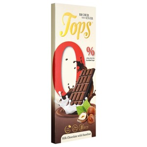 Tops Milk Chocolate With Hazelnut Sugar Free 50G