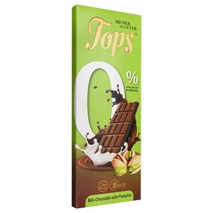 Tops Milk Chocolate With Pistachio Sugar Free 50G