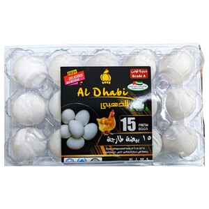 Al Dhabi White Eggs 15 Pieces