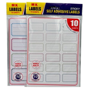 Mk Labels Name Tag 10 Sheets