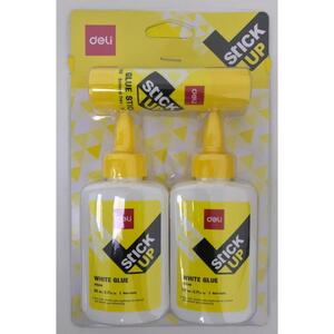 2Pc 80Ml White Glue+Glue Stick 20Gm