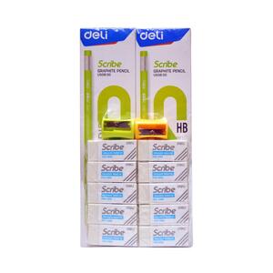 2Bx Hb Pencil+2 P/Shar+10 Eraser