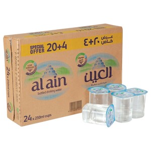 Al Ain Mineral Water Cups 250Ml X 20 + 4 Free