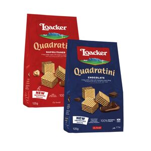 Loacker Quadratini Wafer Assorted 125 Gr X2