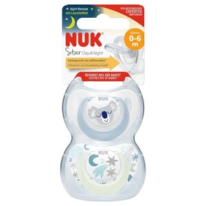 Nuk Star Silicone Soother Day And Night 0-6 Months