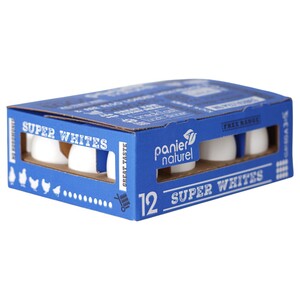 Panier Naturel Super Whites Eggs 12 Pieces