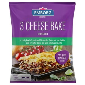Emborg 3 Cheese Bake Shredded 200G