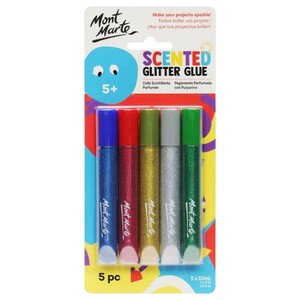 Mont Marte Scented Glitter Glue 5 Pieces