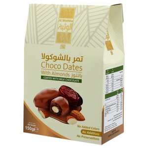 Al Wathba Choco Dates With Almonds Coated With Milk Chocolate 150G