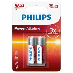 Philips Power Alkaline Battery Aa 1.5V 2 Pieces