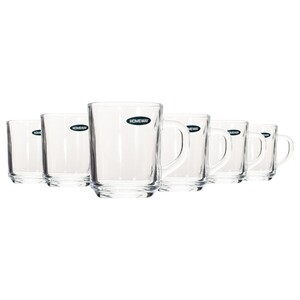 Homeway Glass Mug Classic 8Oz 6 Pieces