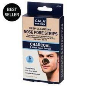 Cala Men's Charcoal Nose Pore Strips 6Pcs - 67208