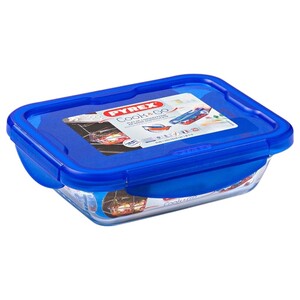 Pyrex Cook & Go Rectangular Glass Cook With Lid 800Ml