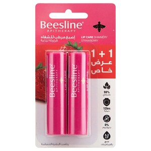 Beesline Lip Care Shimmery Strawberry 1+1 Free